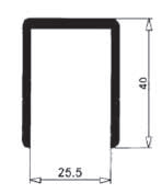 Profil aluminiowy zakończeniowy u l - 6000