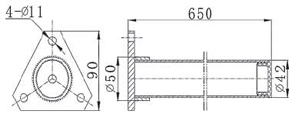 Rura mocowania błotnika L 750mm