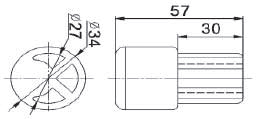 Oberes spannendverschluss ø 34 mm für abdeckplane