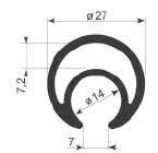 Spannprofil ø 27 mm für abdeckplane