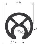 Spannprofil ø 34 mm für abdeckplane