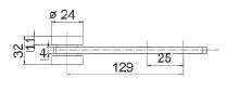 Side curtain roller (with 2 small wheels)