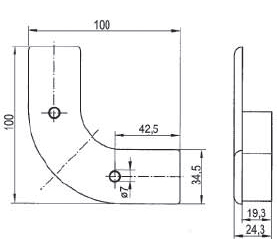 Endkappe fü frontprofil r7297