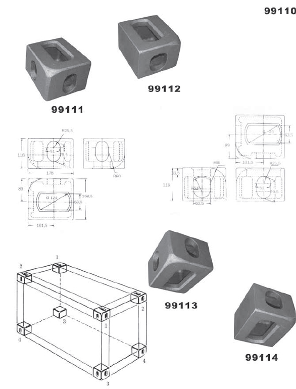 Eckelement für container