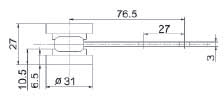 Side curtain roller (with 4 small wheels)