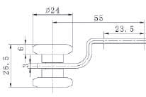 Side curtain roller (with 4 small wheels)