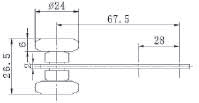 Side curtain roller (with 4 small wheels)