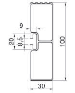 Deska 30 x 100 mm - osłony profilu przeciw rowerowego a1r7282