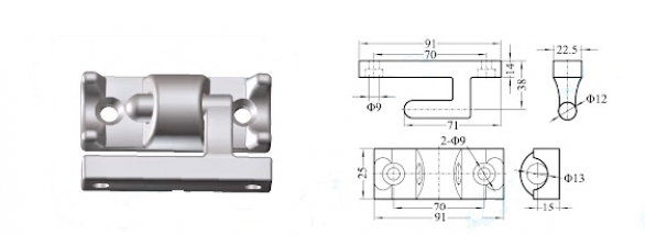 Zawias burtowy l - 120 kpl